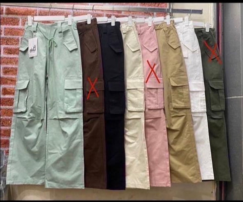 Straight Cut Drawstring Cargo Pants